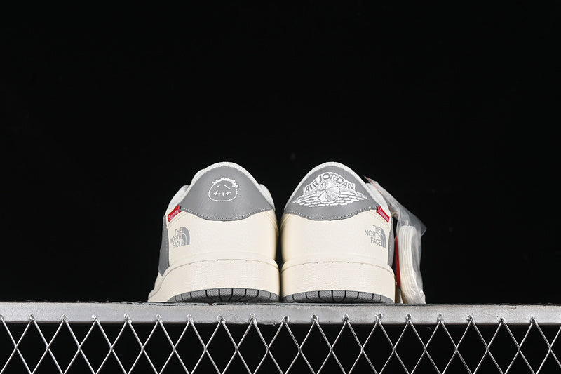 Travis Scott Fragment Design Nike Air Jordan 1 Low The North Face OG SP Grey White Board Shoes