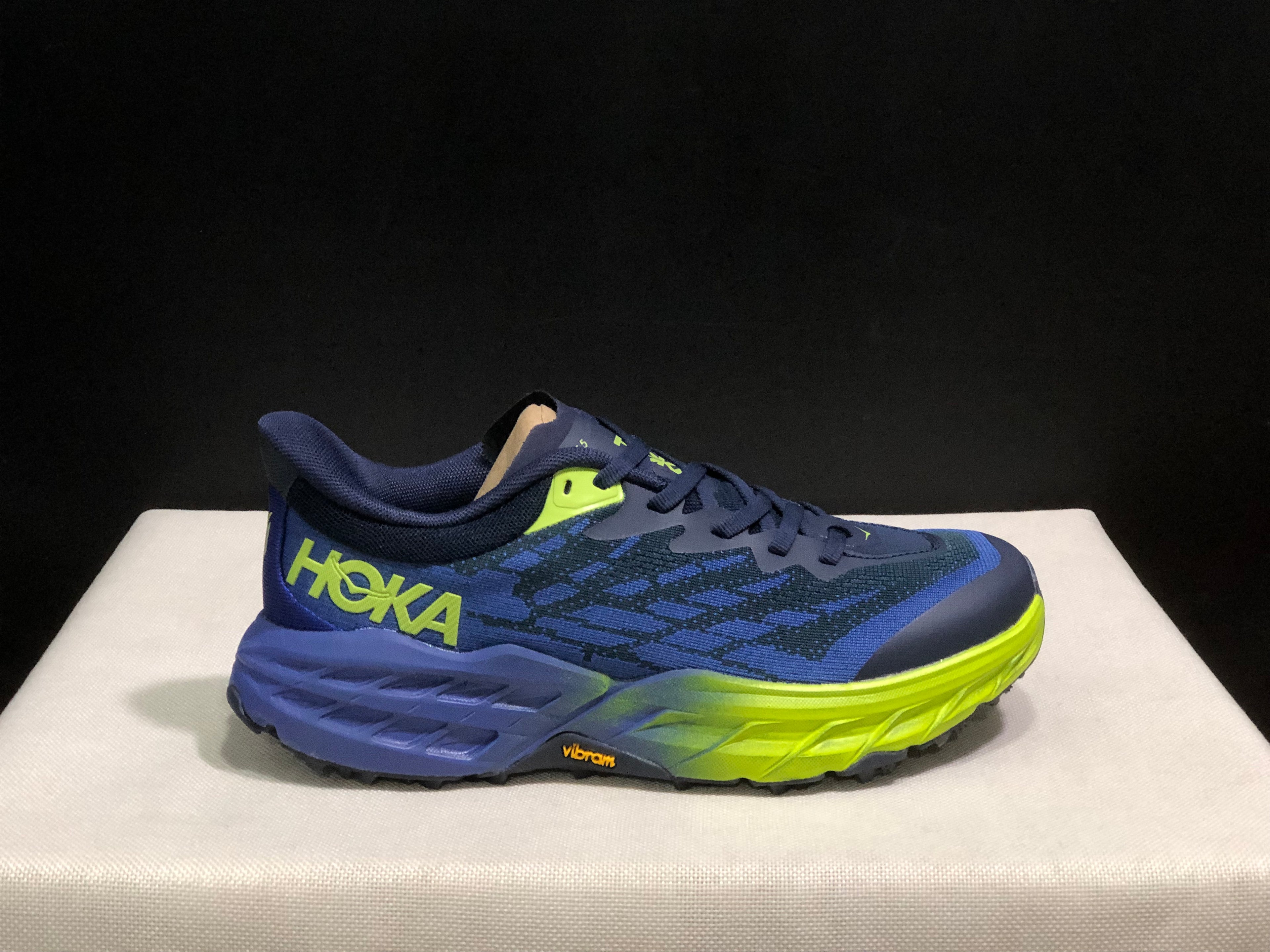 Hoka One One Speedgoat 5 Navy Trail Running Shoes Sneakers