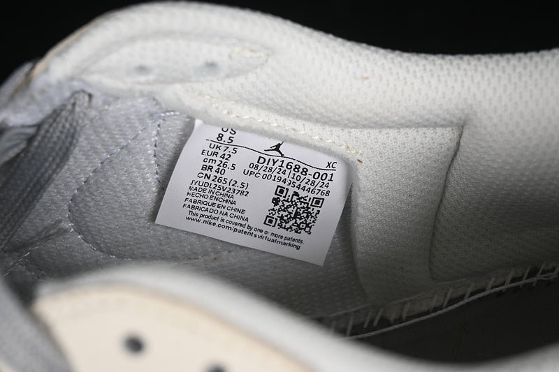 Travis Scott Fragment Design Nike Air Jordan 1 Low The North Face OG SP Grey White Board Shoes